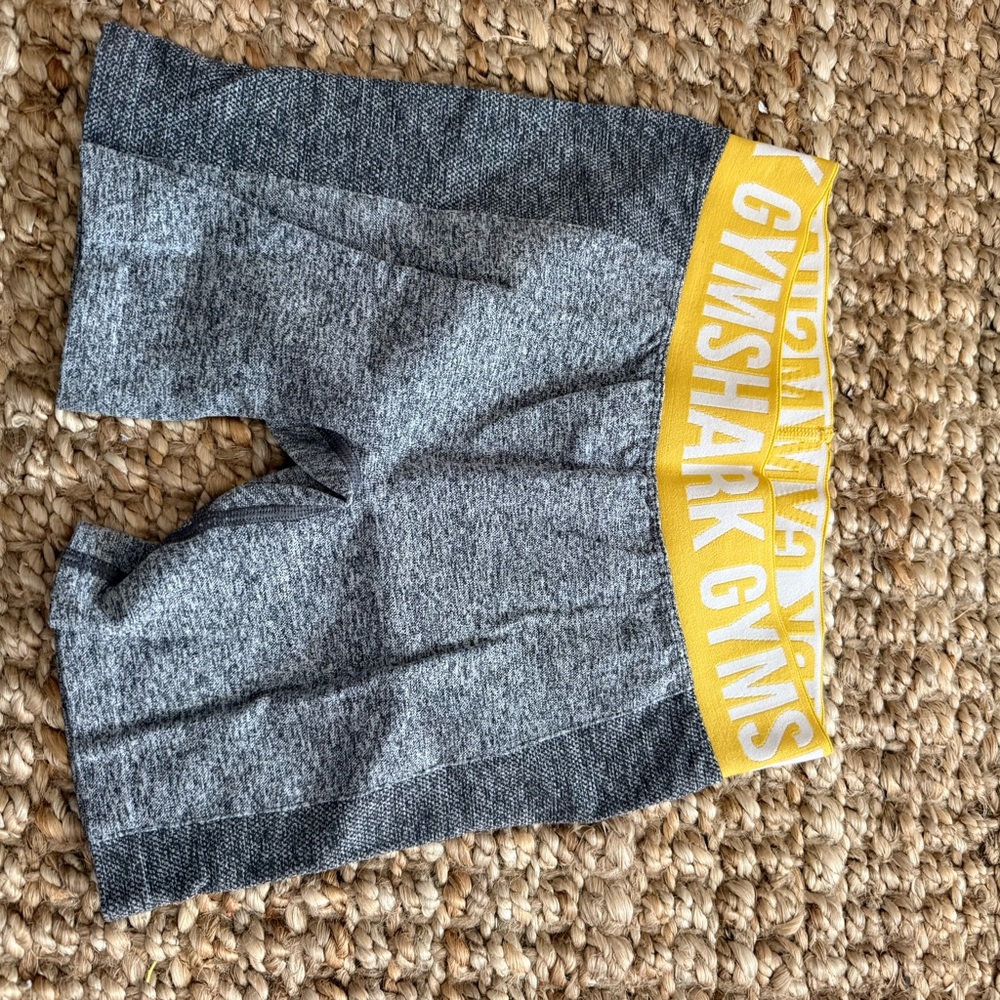 Gymshark Charcoal and Yellow Shorts